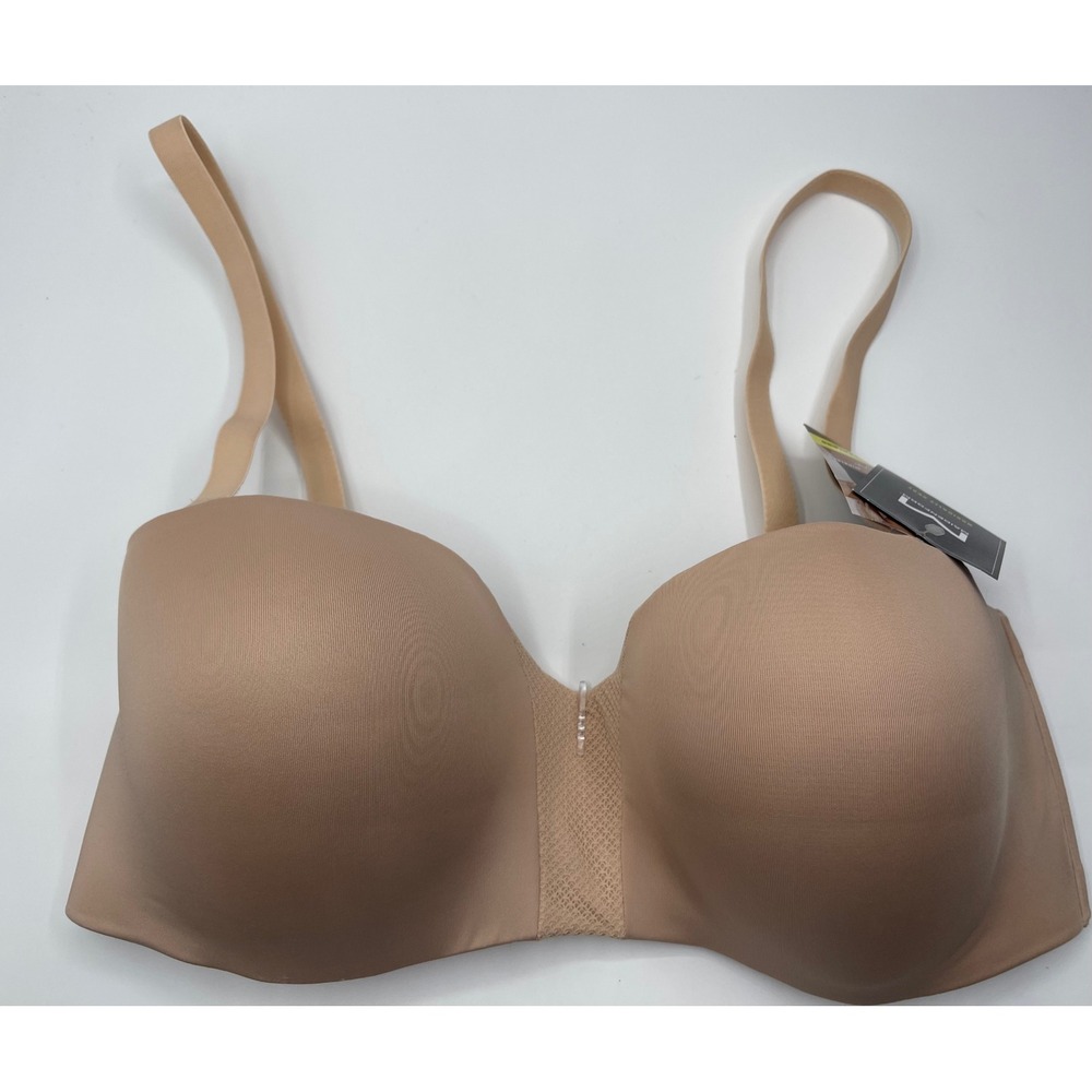 Maidenform Wireless‎ Strapless Bra Nude 38D Convertible SE0015 ComfortGrip NEW